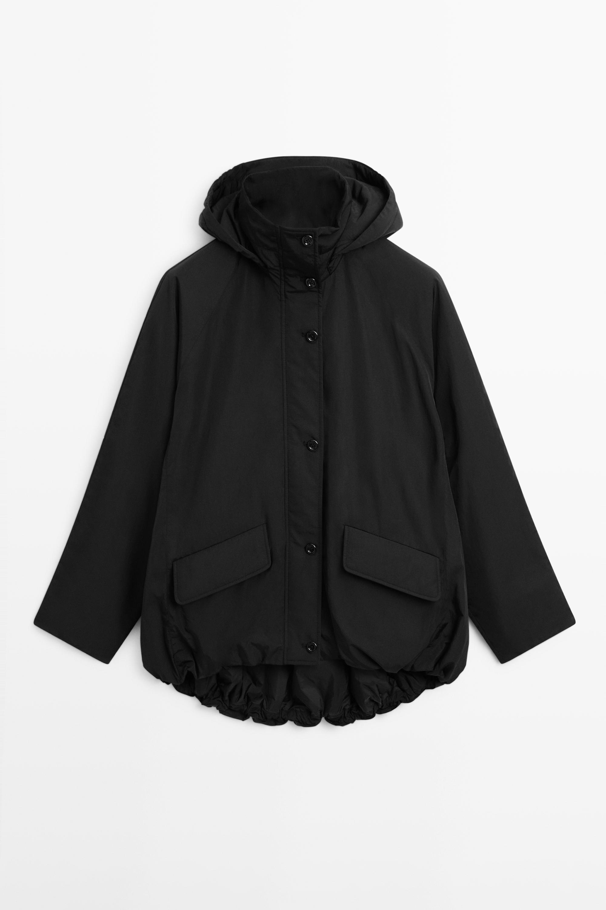 Parka longue en tissu technique